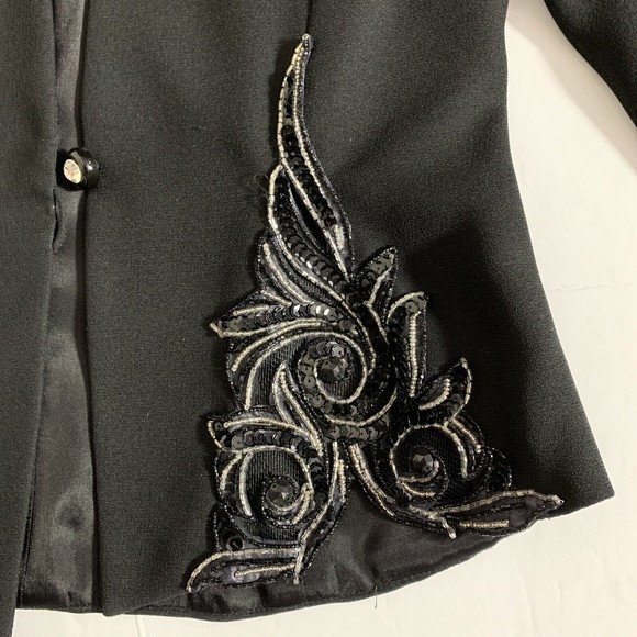 Nah Nah Collection Evening Jacket Black Beaded Rare Designer SAMPLE Blazer 8 - Picture 7 of 15